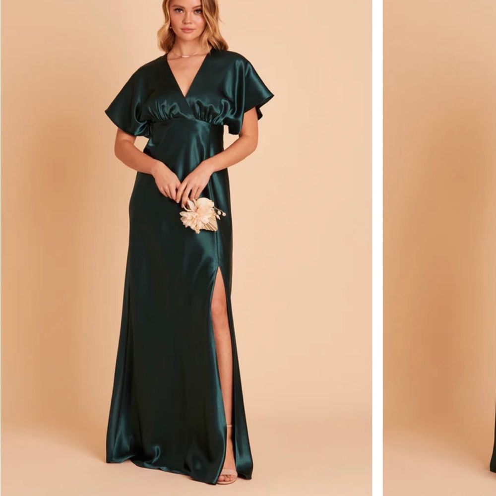 Satin Emerald Green Bridesmaid Dress